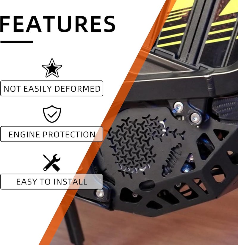 BAOUFF Skid Plate for Surron Light Bee,Engine Chassis Protection Cover Bash Guard for Electric Dirt Bike Sur Ron Light Bee X/Light Bee S - Image 2